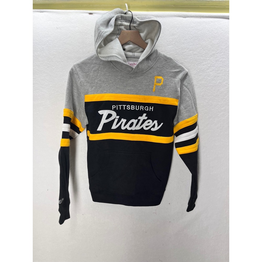 Mitchell & Ness Pittsburgh Pirates Hoodie Kids Medium 10/12 Black Gray 3430
